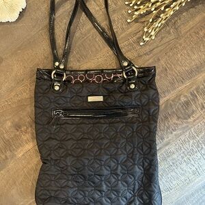 Vera Bradley Black Quilted Tote Bag